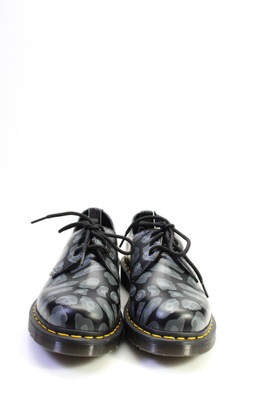 Dr. Martens Unisex Adults Leather Round Toe Lace Up Derby Shoes Black Size W9 M8