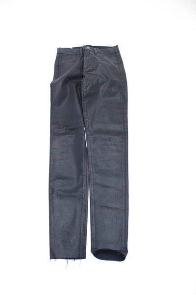 Joe's Collection Womens Cotton Blend Mid-Rise Jeans Black Size 25 24 Lot 2