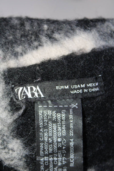 Zara Womens Large Scarves Gray Black Pink Size Medium Lot 4