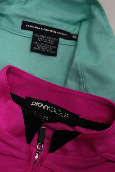Ralph Lauren Golf Dkny Womens Shirts Blue Pink Black Size Extra Small Lot 2