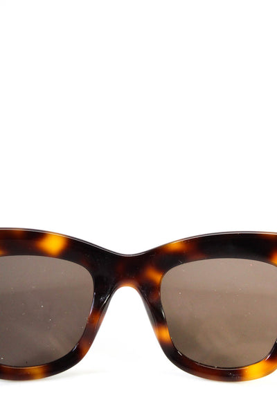 Christopher Kane Womens CK 0006S Square Sunglasses Brown Black Metal Plastic