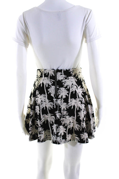 Zara Divided Womens Ruffled Graphic Print Zip Mini Skirts Black Size XS S Lot 2