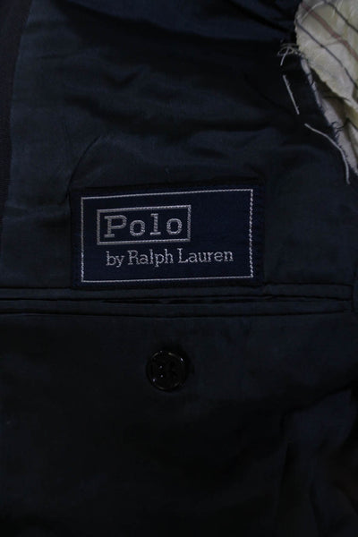 Polo Ralph Lauren Mens Four Button Blazer Pleated Front Pants Suit Blue Size 40
