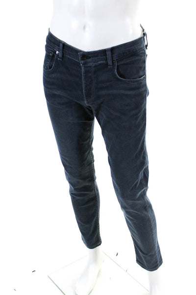 Rag & Bone Mens Button Fly Fit 1 Skinny Leg Jeans Blue Denim Size 32