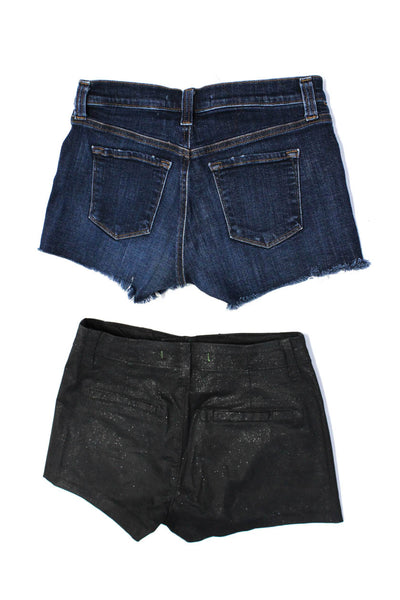 J Brand Womens Dark Wash Cutoff Mini Jean Shorts Blue Dark Gray Size 24 Lot 2