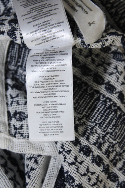 Michael Michael Kors Womens Cotton Geometric Knit Chain Midi Dress Navy Size 2XS