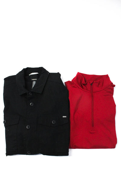 Vuori Stoic Mens Cotton Collared Buttoned Zipped Jackets Black Size XS M Lot 2