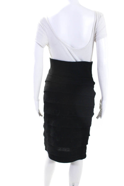 Rag & Bone Talula Womens Layered Slip-On Elastic Skirt Black Size 8 XS Lot 2