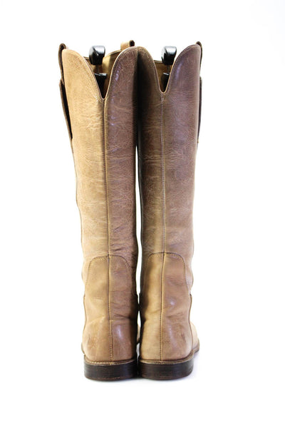 Frye Womens Slip On Round Toe Knee High Boots Brown Leather Size 7.5B