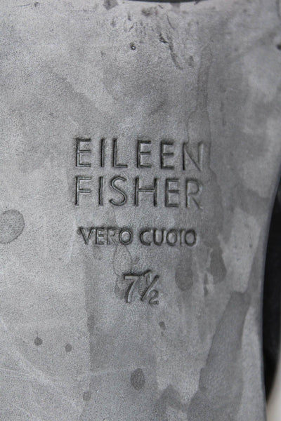 Eileen Fisher Womens Block Heel Mesh Leather Cross Ankle Strap Sandals Black 7.5
