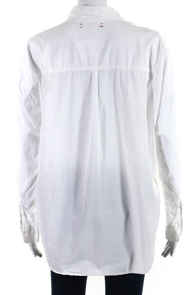 Xirena Womens 100% Cotton Long Sleeved Collared Button Down Shirt White Size XS