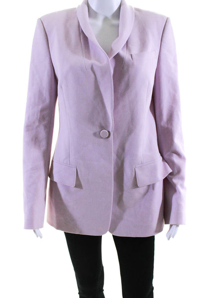 ALC Womens Skinny Lapel One Button Blazer Jacket Light Pink Size Small