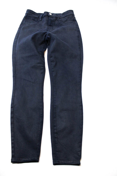 L'Agence Womens Blue Dark Wash High Rise Skinny Leg Jeans Size 26