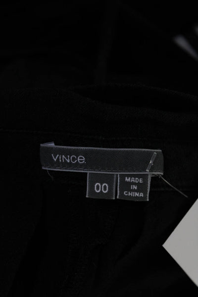 Vince Womens Denim Drawstring Waist Skinny Leg Pants Trousers Black Size 00