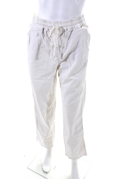 Faherty Womens Cotton Drawstring Waist Straight Leg Casual Pants Khaki Size XS