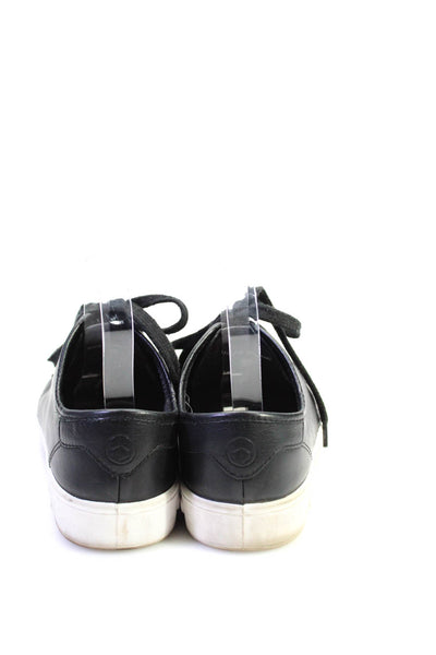 Rag & Bone Mens Black/White Leather Low Top Fashion Sneakers Shoes Size 9