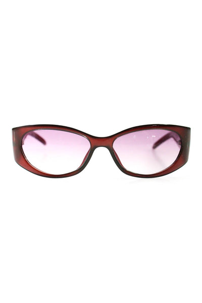 Christian Dior Womens Rome Berlin Semi Transparent Oval Sunglasses Red