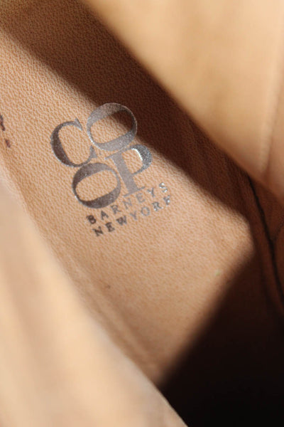 CO OP Barneys New York Womens Brown Leather Platform Heels Bootie Shoes Size 6.5
