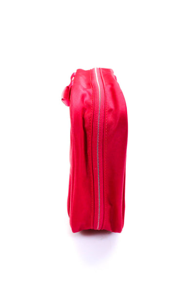 Tumi Womens Zip Around Nylon Logo Carrying Cosmetic Case Berry Pink
