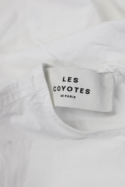 Les Coyotes De Paris Girls Cotton Cut Out Short Sleeve Maxi Dress White Size 12