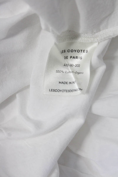 Les Coyotes De Paris Girls Cotton Cut Out Short Sleeve Maxi Dress White Size 12