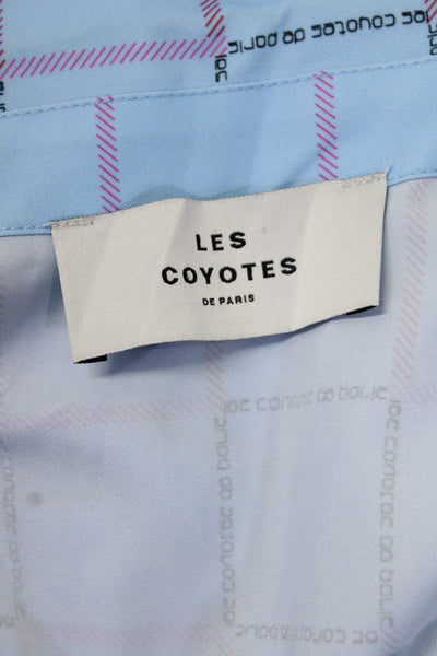 Les Coyotes De Paris Girls Collared Short Sleeve Flare Dress Blue Size 14