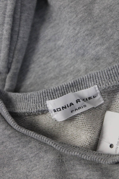 Sonia Rykiel Girls Cotton Blend Sequin Ruffle Trim Sweatshirt Dress Gray Size 8Y