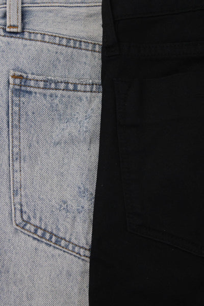 Pistola Sanctuary Womens Cutoff Denim Shorts Skinny Jeans Black Blue Sz 26 Lot 2