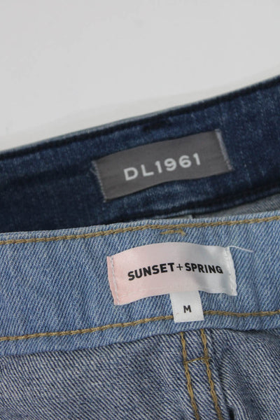 Sunset + Spring DL1961 Womens Denim Mini Skirt Skinny Jeans Size 26 Medium Lot 2