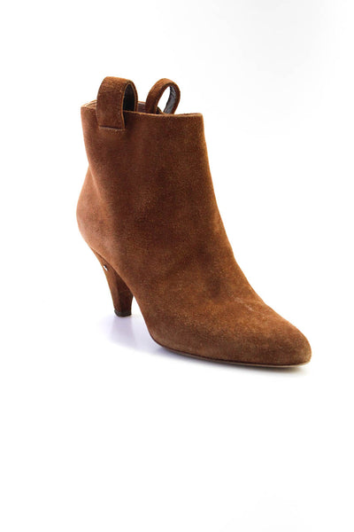 Laurence Dacade Womens Point Toe Tapered Heel Ankle Boots Tan Suede Size 36 6