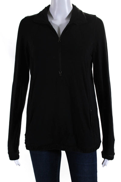 Lululemon Womens Turtleneck Half Zip Pullover Jacket Black Size 8