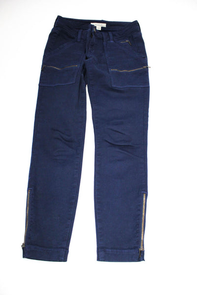 Paige Joie Womens Cargo Zip Skinny Jeans Pants Black Blue Size 26 27 Lot 2