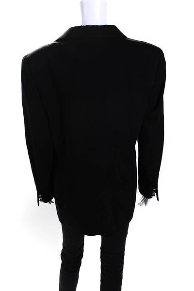 Escada Margaretha Ley Womes Three Button Suit Jacket Black Wool Size EUR 40