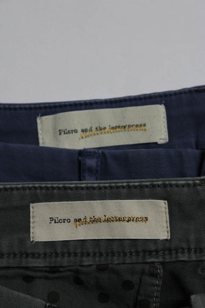 Pilcro and the Letterpress Womens Hyphen Trousers Blue Green Size 28p 28 Lot 2
