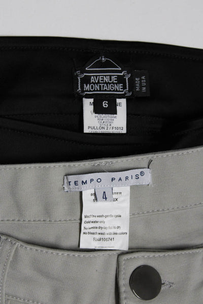 Avenue Montaigne Tempo Paris Womens Trousers Jeggings Black Gray Size 6 4 Lot 2