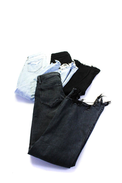 Hidden Flying Monkey Womens Distressed Straight Jeans Blue Black Size 25 Lot 3