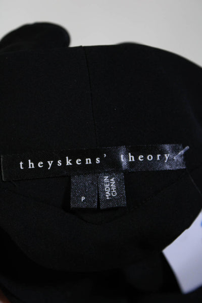 Theyskens Theory Womens 100% Silk Sleeveless Buttoned Tank Blouse Black Size P