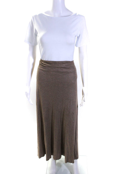 Eileen Fisher Women's Pull-On Flare Unlined Maxi Skirt Brown Size XL