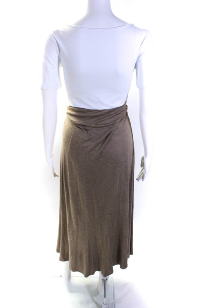 Eileen Fisher Women's Pull-On Flare Unlined Maxi Skirt Brown Size XL