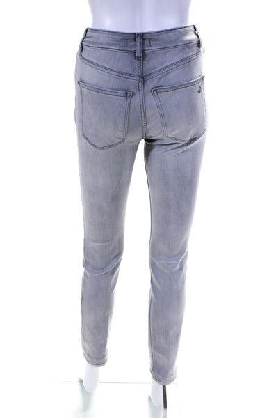 DL1961 Women's Five Pockets Midrise Straight Leg Gray Wash Denim Pant Size 25