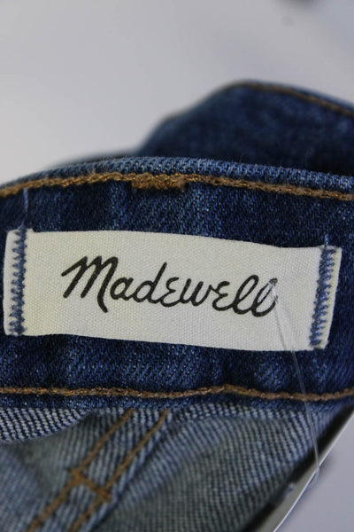 Madewell Womens Midrise Five Pockets Straight Leg Medium Wash Denim Pant Size 25