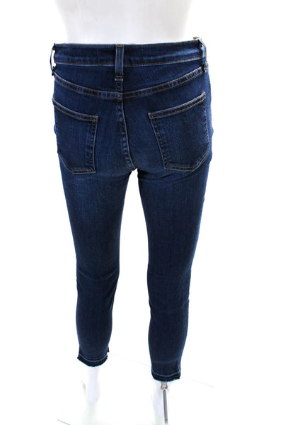 Veronica Beard Jeans Womens Button Fly 10" Skinny Debbie Jeans Blue Size 26
