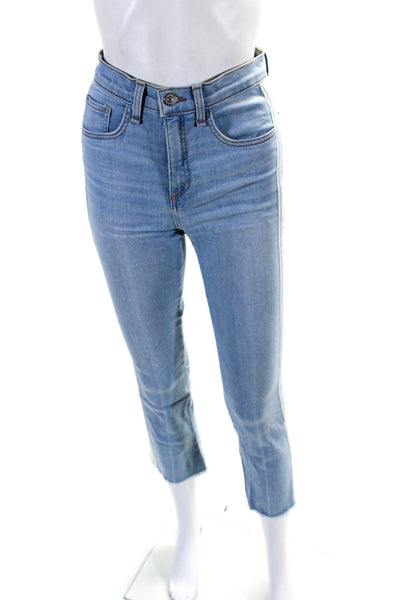 Veronica Beard Jeans Womens 11" Kick Flare Carly Jeans Blue Cotton Size 25