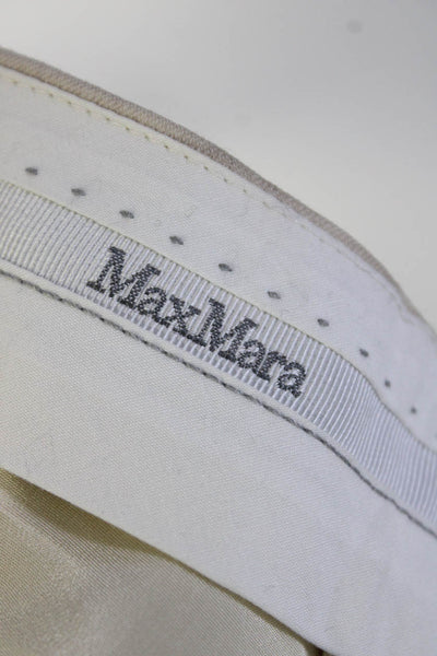 Max Mara Womens Beige Lined Midi Pencil Skirt Size M/L