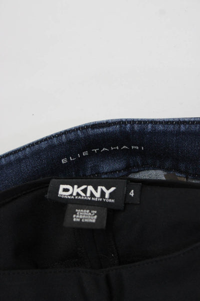 Elie Tahari DKNY Womens Blue Medium Wash Mid-Rise Straight Jeans Size 28 4 lot 2