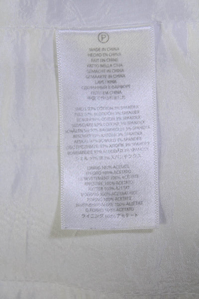 Michael Michael Kors Womens Cotton Button Ruched Long Sleeve Blazer White Size 0