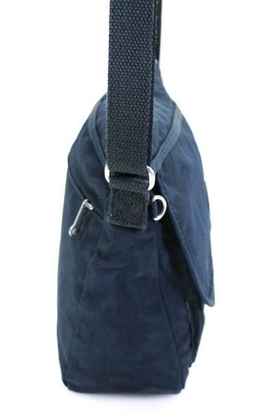 Kipling Womens Zipper Closure Crossbody Shoulder Handbag Navy Blue