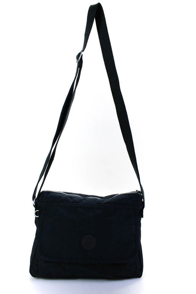 Kipling Womens Zipper Closure Crossbody Shoulder Handbag Navy Blue