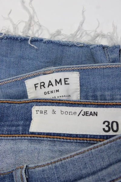 Rag & Bone Jean Frame Denim Womens Capris Skinny Jeans Blue Size 30 31 Lot 2