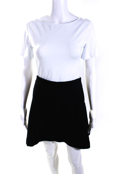 COS Women's Zip Closure Unlined Flare Mini Skirt Black Size L